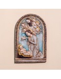 Luca della Robbia's Patinated Colored and Gilded Ceramic Adoration